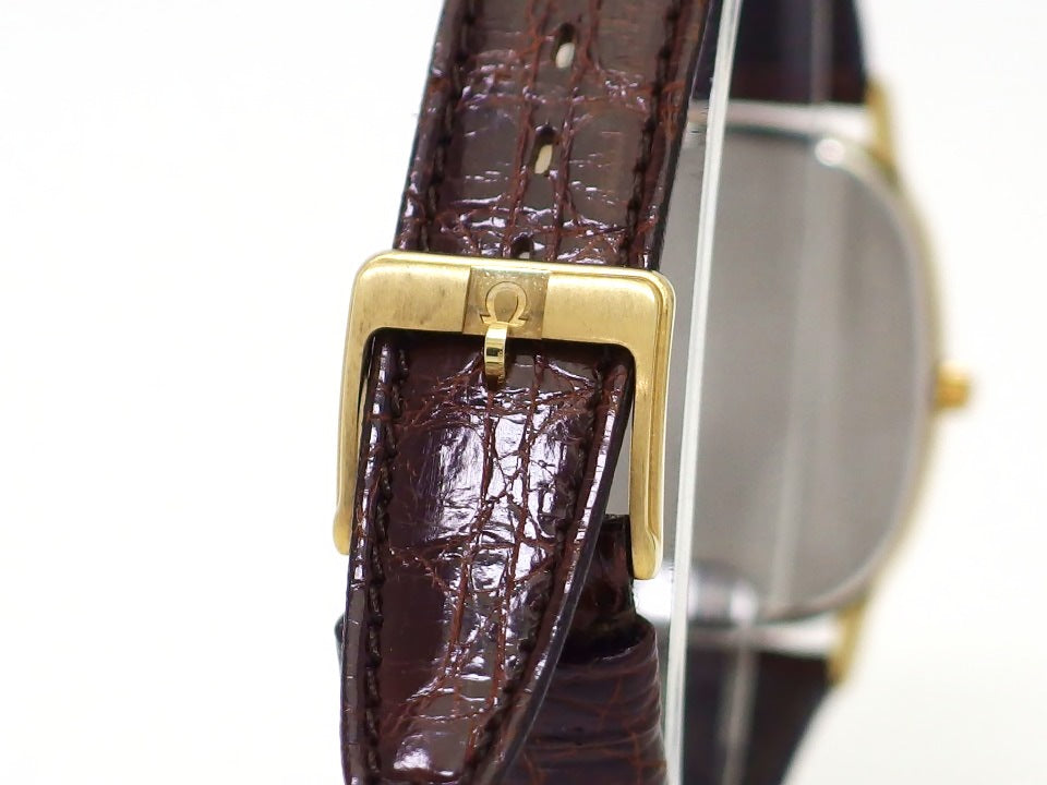 オメガ デヴィル Ref.191.0220 MD191.220 メンズ GF/SS Cal.1434 クオーツ 1985年製 USED Omega