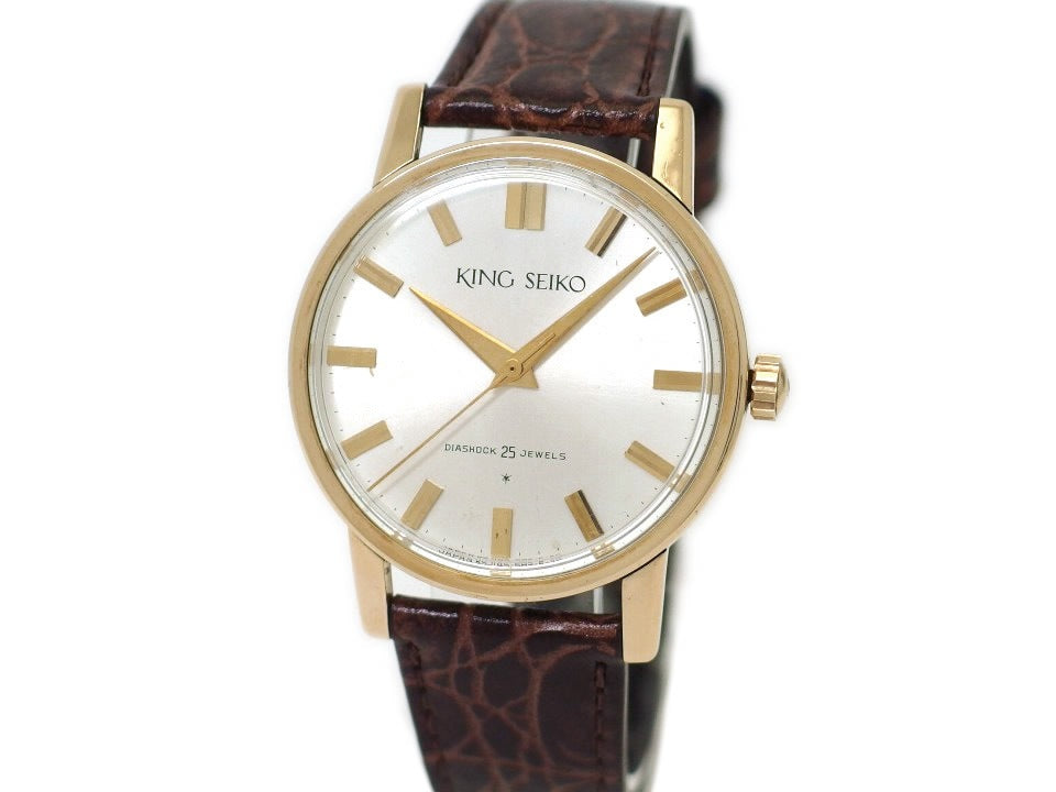 キングセイコー J14102 1st AD文字盤 14金張り 25石 手巻 OH済 昭和38年/1963年製 Seiko