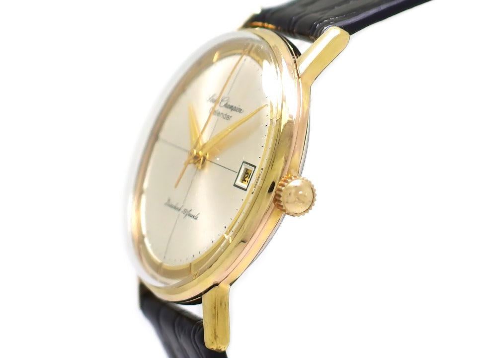 セイコー チャンピオン カレンダー  15032E 金メッキケース 19石 手巻 OH済 昭和37年/1962年製 Seiko