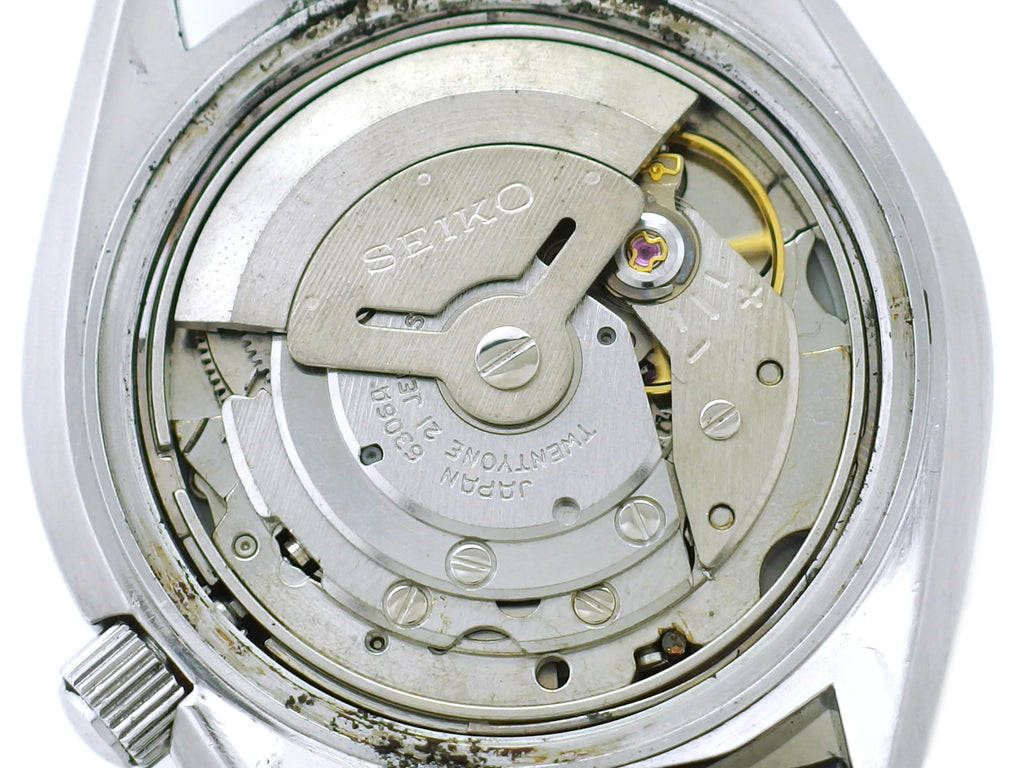 セイコー シルバーウェーブ 6306-8000 紺文字盤 新品ガラス 自動巻 OH済 昭和52年/1977年製