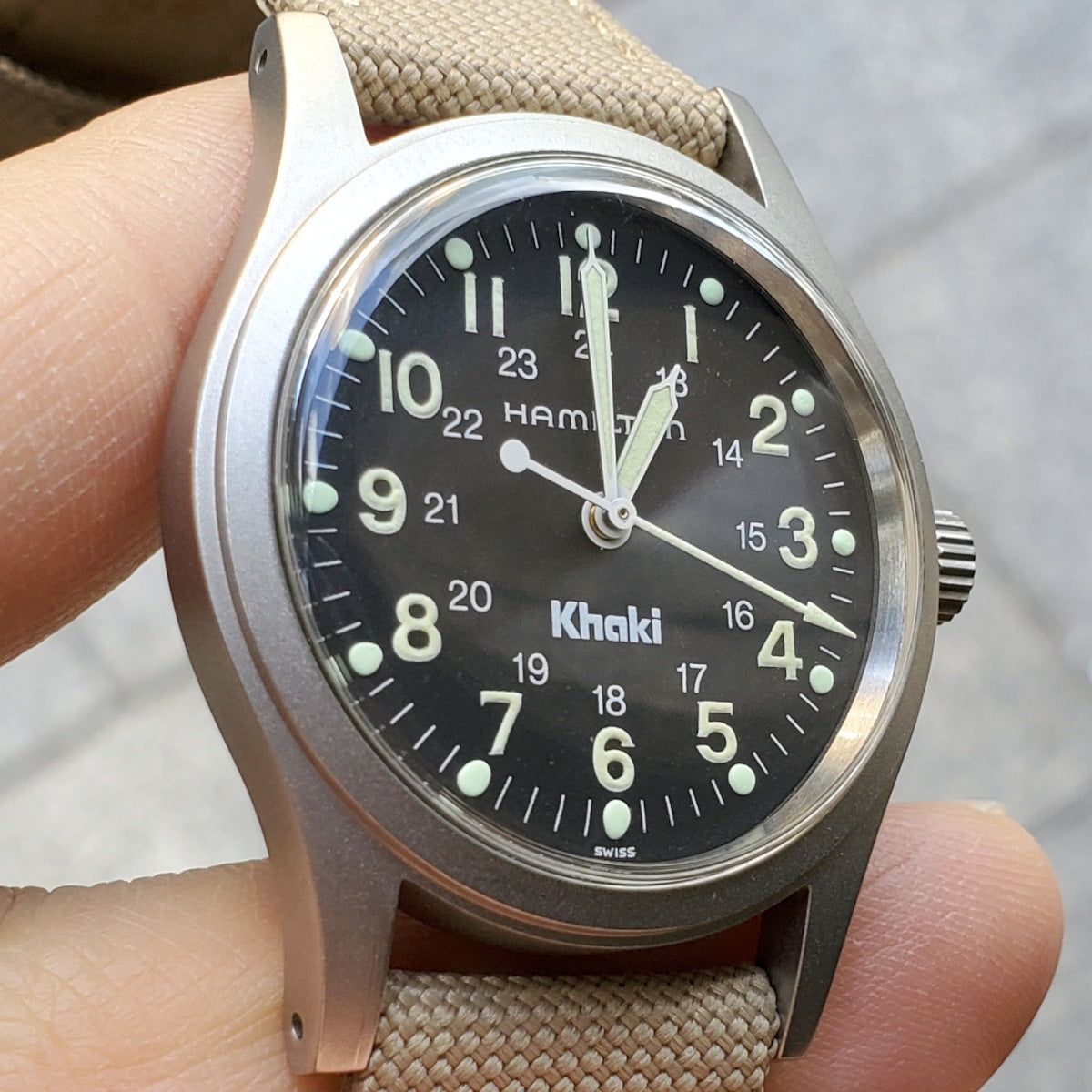 ハミルトン カーキ 9415A 33mm ブラック文字盤 Cal.2801-2 17石 手巻 1990年代 OH済 USED Hamilton