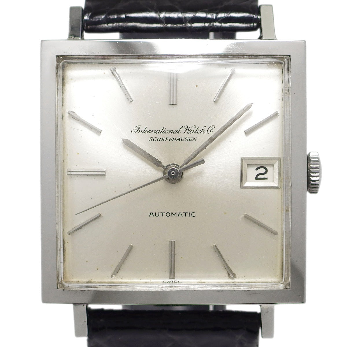 インターナショナル Ref.1160AD 角型ケース 溶接跡あり Cal.8541 自動巻 OH済 1969年製 International Watch Co