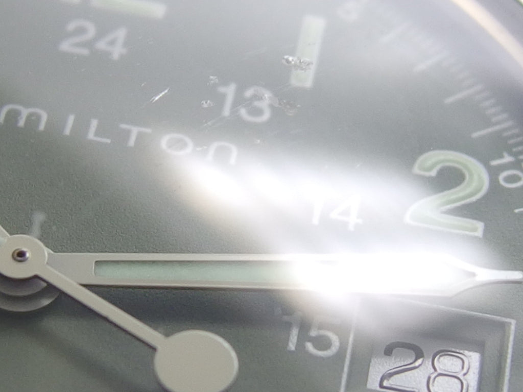 ハミルトン カーキ 38mm H68411363 グリーン文字盤 クオーツ USED Hamilton