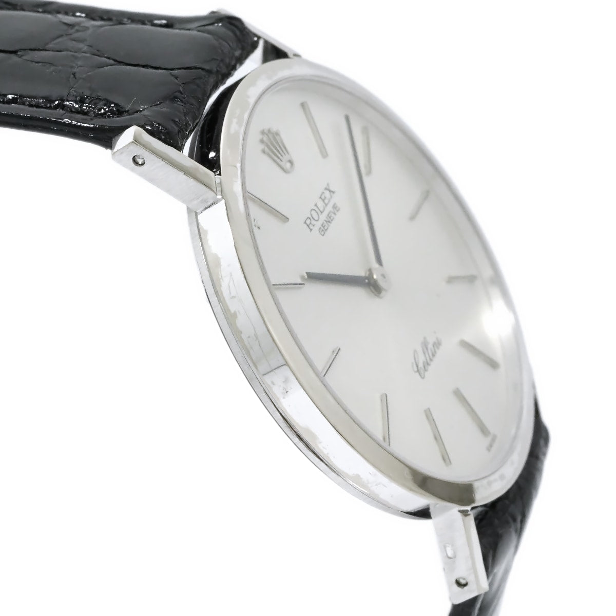 Rolex Cellini Men's Ref.4112 18k White Gold, Original Buckle, Cal.1601 19 Jewels, Manual Wind, Overhauled, Circa 1976