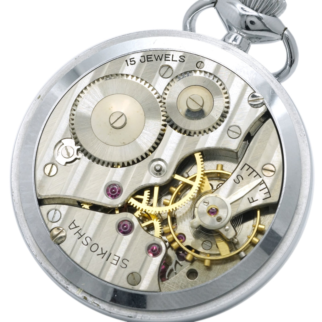 セイコー プレシジョン 懐中時計 青針 スモールセコンド 15石 手巻 OH済 昭和38年/1963年製 Seiko