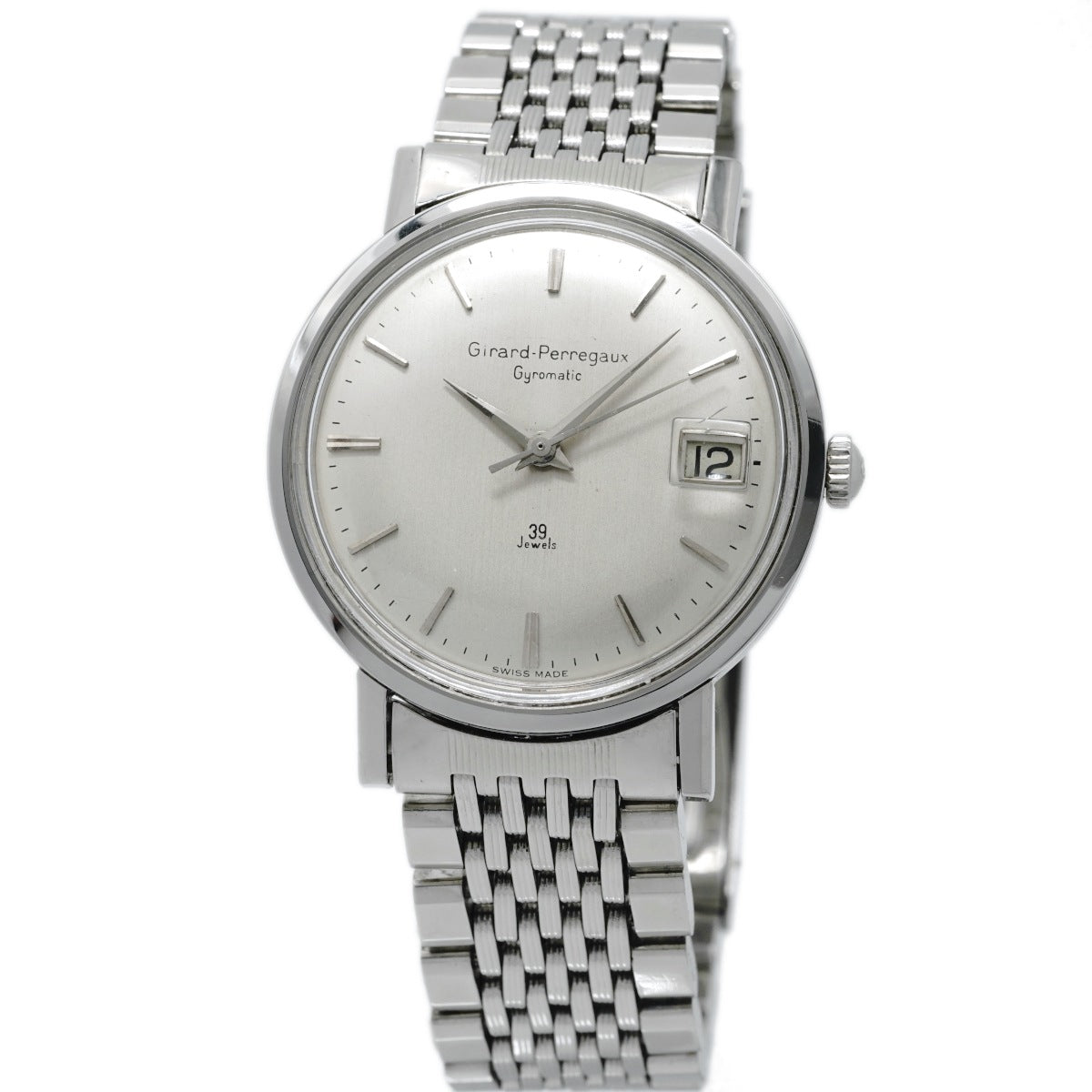 ジラールペルゴ ジャイロマチック 純正ブレスレット Cal.32.09 39石 自動巻 OH済 1960年代 Girard Perregaux