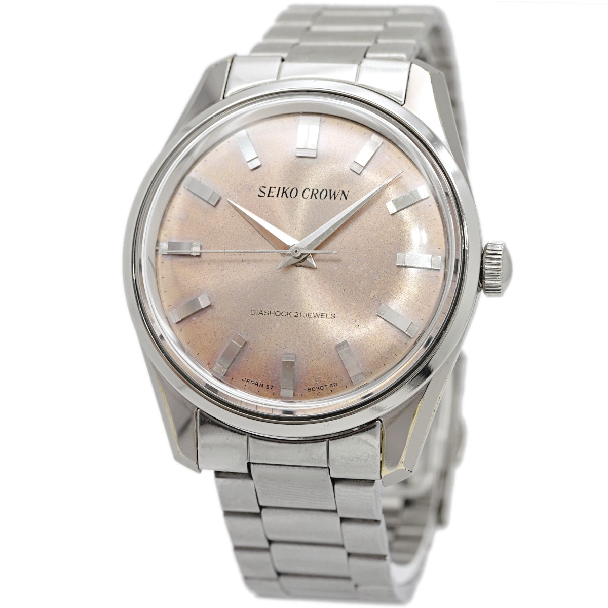 セイコー クラウン 57-8010 ステンレスメッキ Cal.560 21石 手巻 OH済 昭和40年/1965年製 Seiko