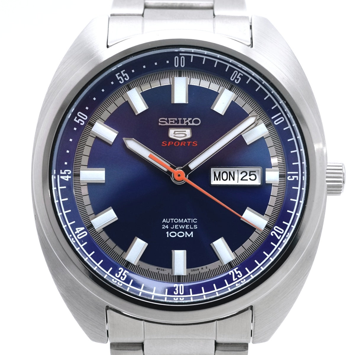セイコー ５スポーツ メカニカル ブルー文字盤 4R36-05Y0 逆輸入 自動巻 USED Seiko