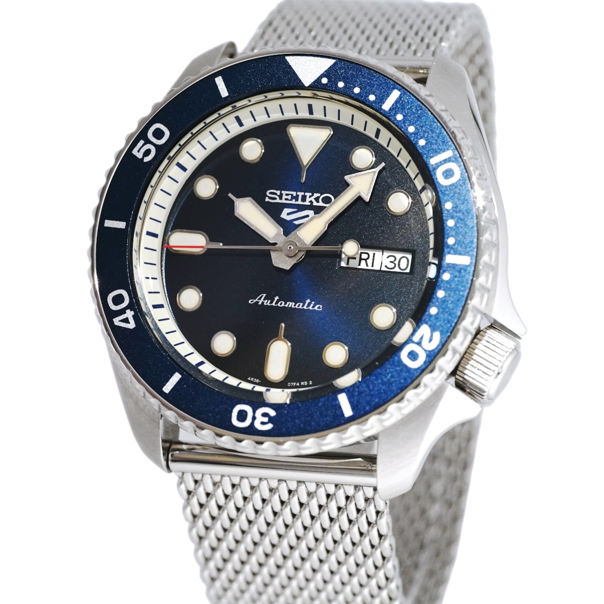 セイコー ５スポーツ メカニカル ブルー文字盤 4R36-07G0 自動巻 USED Seiko