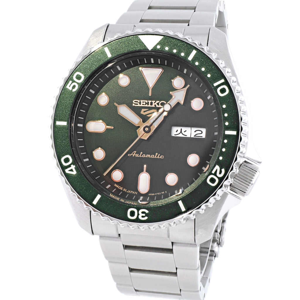 セイコー ５スポーツ メカニカル グリーン文字盤 SBSA013 4R36-07G0 自動巻 2024年購入品 USED Seiko