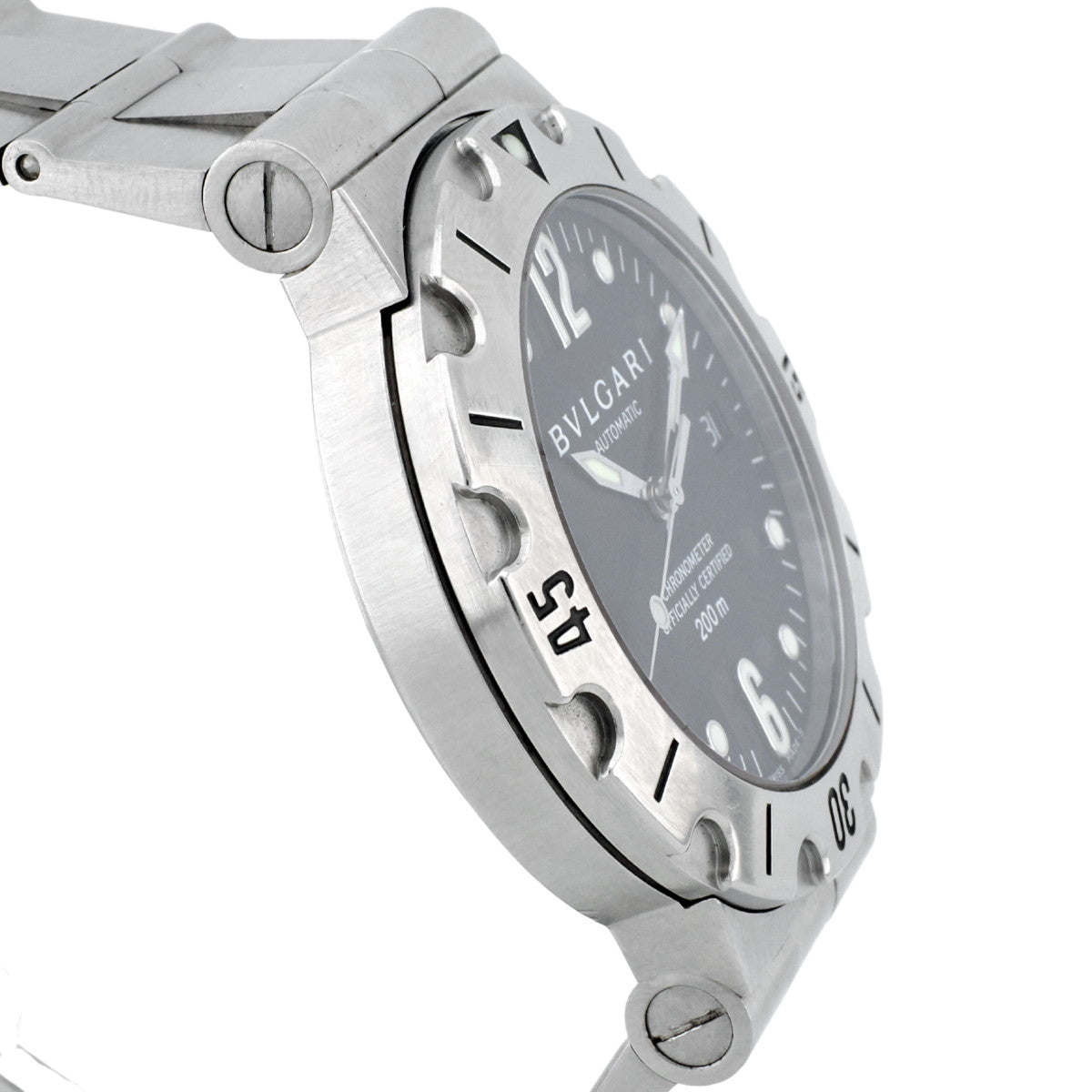Bvlgari Diagono Scuba SD38S Cal.220-TEEE Automatic Watch, Overhauled, Purchased 2004, USED