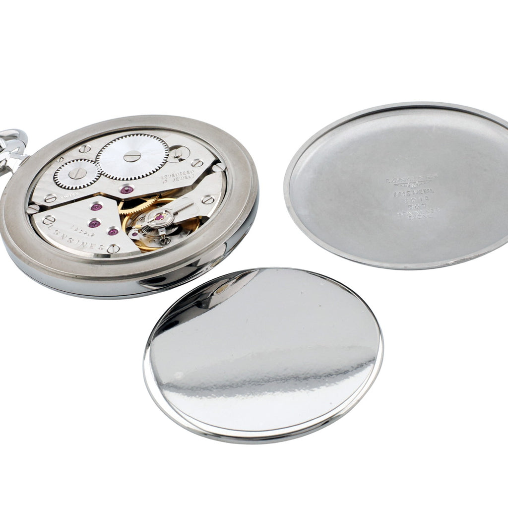 Longines Heritage Collection Pocket Watch L7.012.4.21.1 c. 2007 Unitas 6498 Hand-Wound Serviced USED Longines