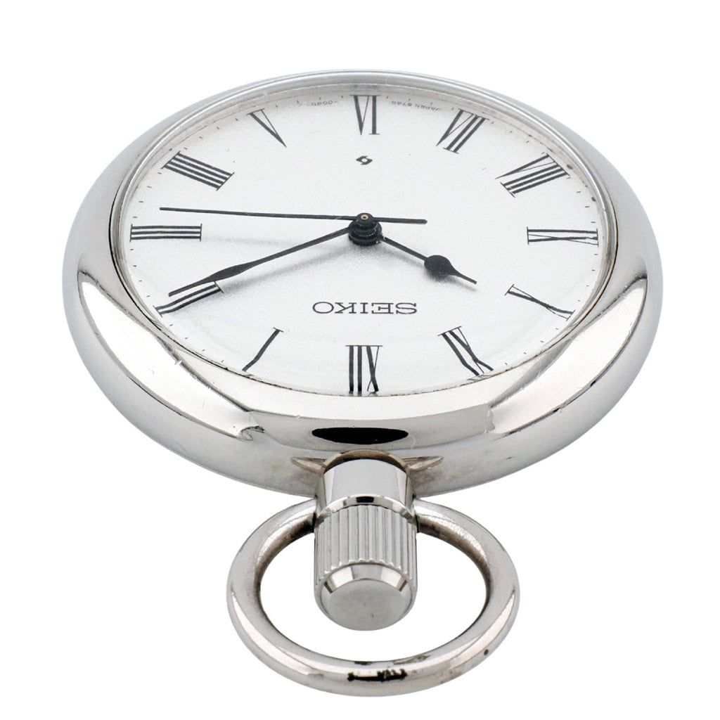 Seiko Pocket Watch 5740-0080, Stainless Steel, Roman Index, 10-Beat, Lord Marvel Cal. 5740C, Manual Wind, Serviced, Made in 1974 (Showa 49)