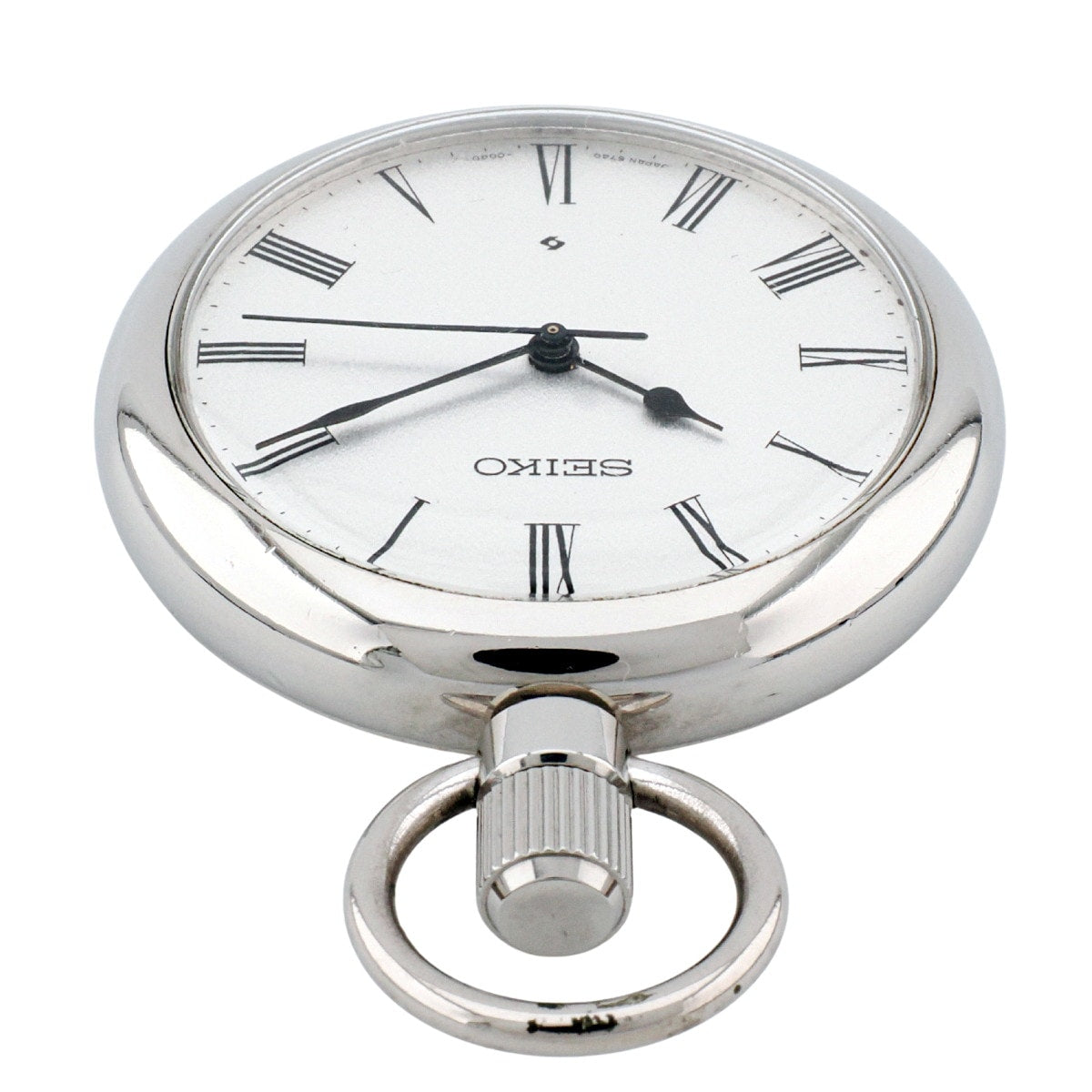 Seiko Pocket Watch 5740-0080, Stainless Steel, Roman Index, 10-Beat, Lord Marvel Cal. 5740C, Manual Wind, Serviced, Made in 1974 (Showa 49)