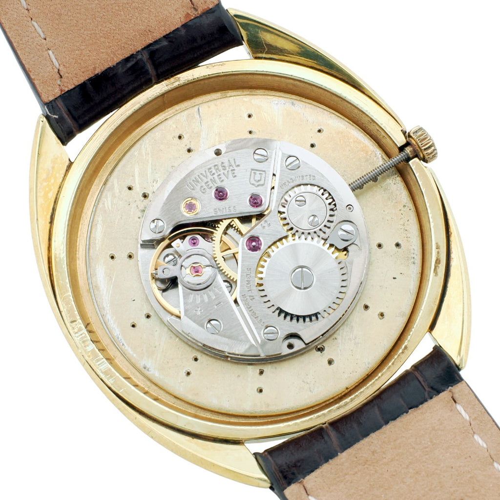 Universal Genève Ref. 542111/03, gold-plated, original buckle, Cal. 42, 17 jewels, manual-wind, serviced, circa 1970.