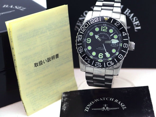 ゼノ 6349Q-BK-MT 500M クオーツ USED ZENO Watch