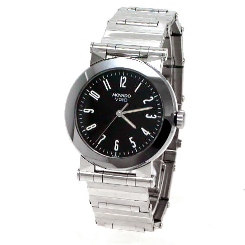 Movado Vizio Ref.83 C2 878 Black Dial Original Bracelet Quartz USED