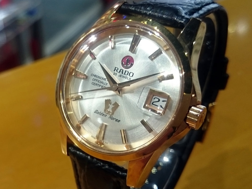 ラドー 復刻版ゴールデンホース クロノメーター R84.835.135 自動巻 USED