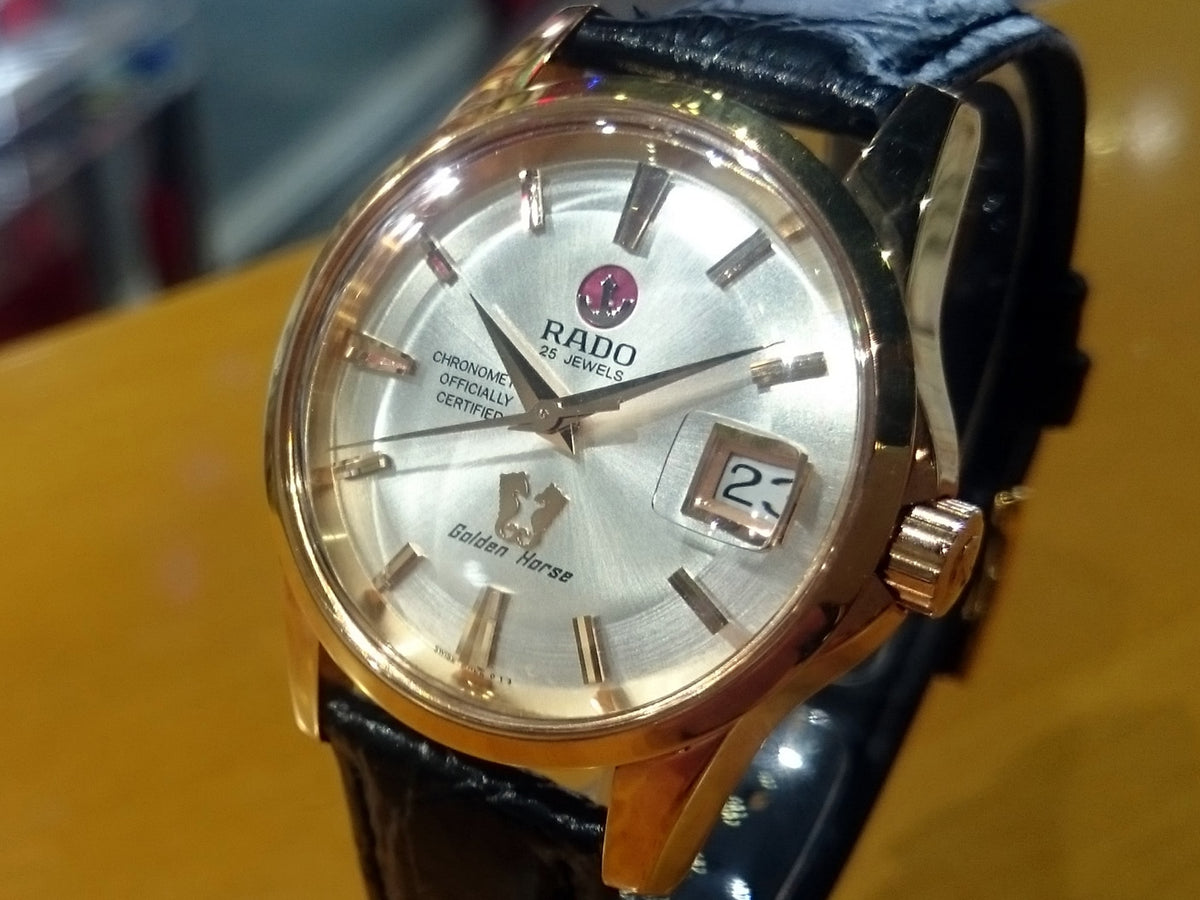 ラドー 復刻版ゴールデンホース クロノメーター R84.835.135 自動巻 USED