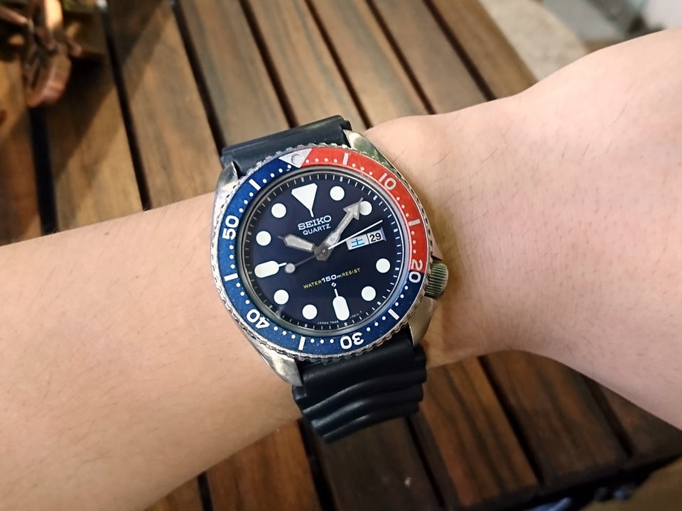 セイコー ダイバー 150m 7548-700B ペプシベゼル クオーツ 昭和55年製 Seiko
