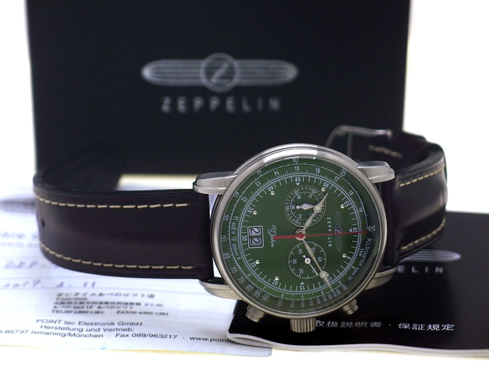 ツェッペリン 7690-4 『ZEPPELIN号100周年記念モデル』 クオーツ 限定カラー USED　Zeppelin Transatrantic