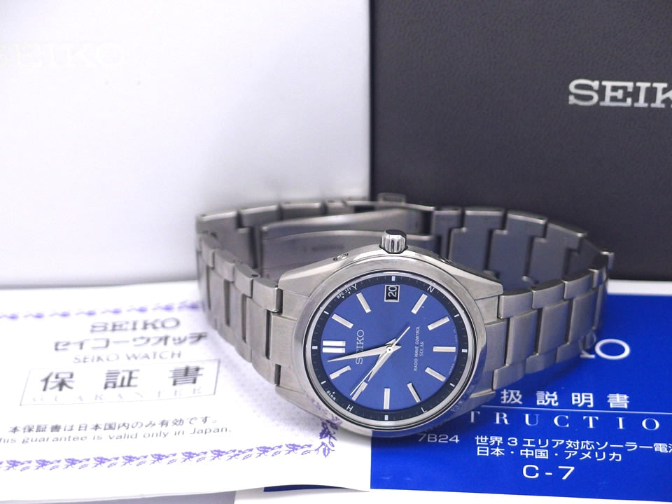 セイコー ブライツ SAGZ081 チタンモデル 電波ソーラー 現行モデル USED Seiko