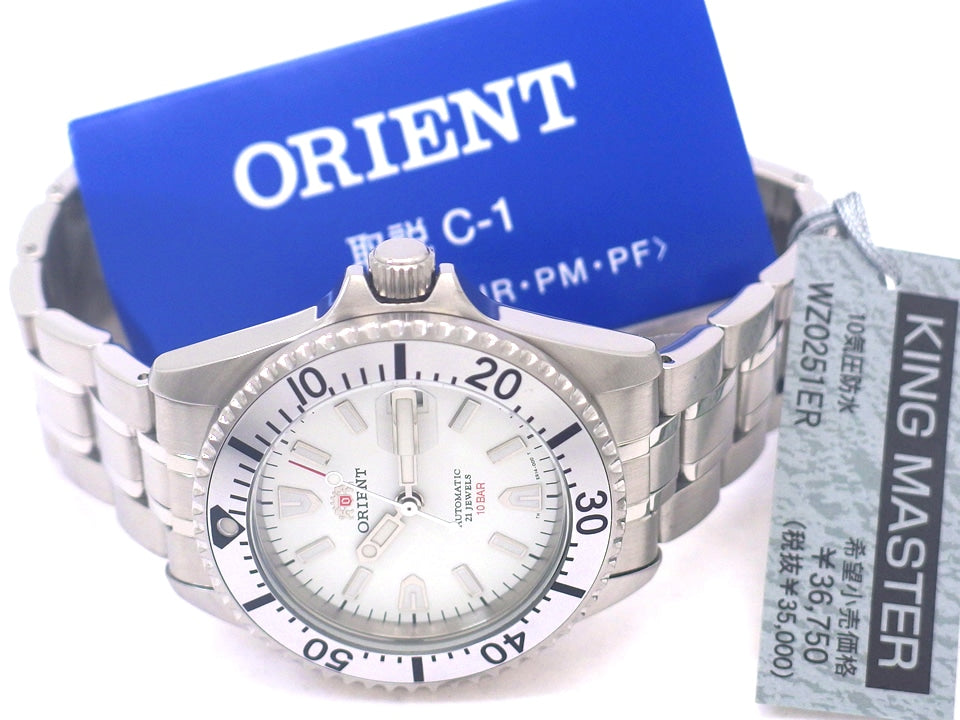 オリエント キングマスター WZ0251ER ホワイト文字盤 銀ベゼル 自動巻 未使用品 ORIENT