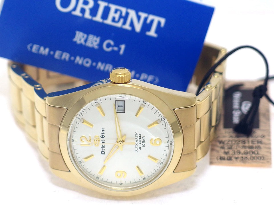 オリエントスター オートマチック デイト WZ0281ER 金メッキケース 自動巻 未使用品 ORIENT