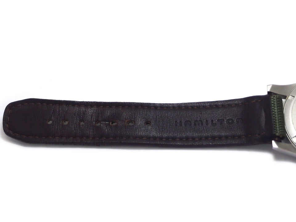 ハミルトン カーキ 000092 グリーン文字盤 42mm クオーツ USED Hamilton
