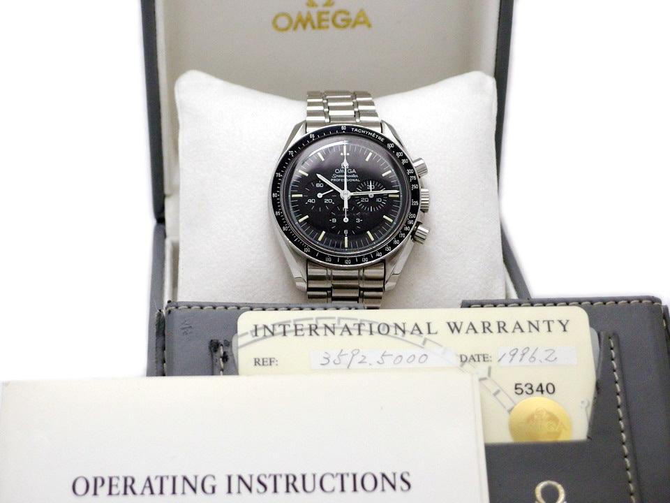 オメガ スピードマスター プロフェッショナル 3592.50 シースルーバック Cal.863 手巻き OH済 1995年頃 Omega