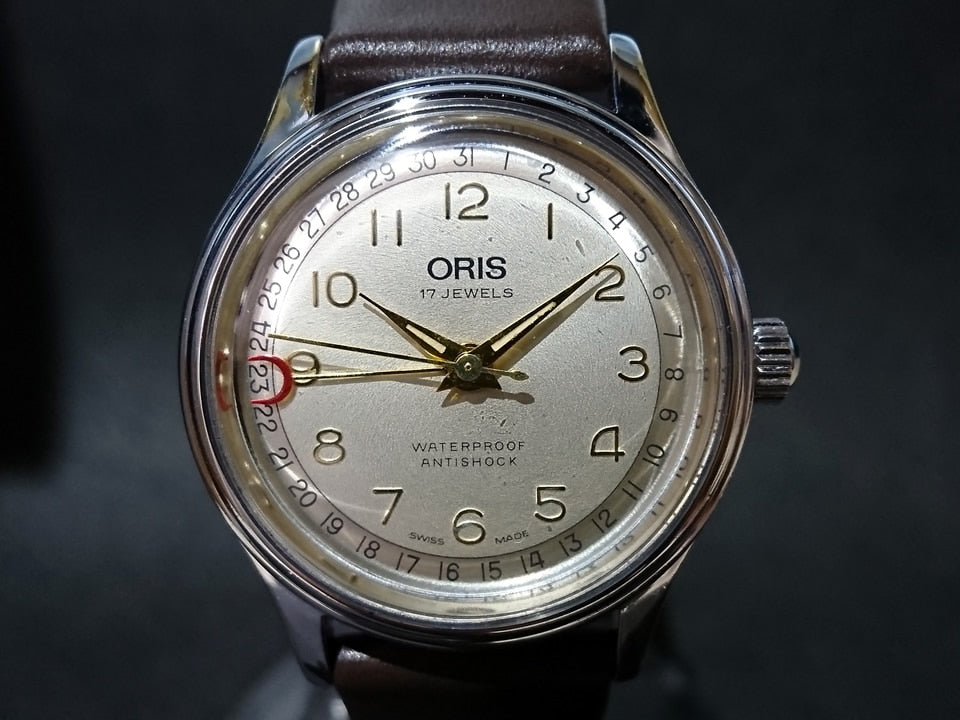 オリス ポインターデイト 31.5mm レディース Ref.302-7285B Cal.302 手巻 OH済 USED