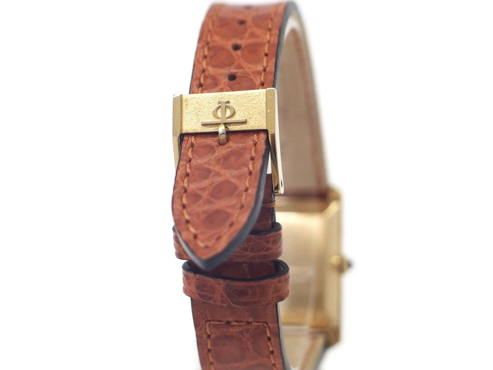 Baume & Mercier 18K Rectangular Case Ref.37205 Manual Winding Overhauled 1980s USED