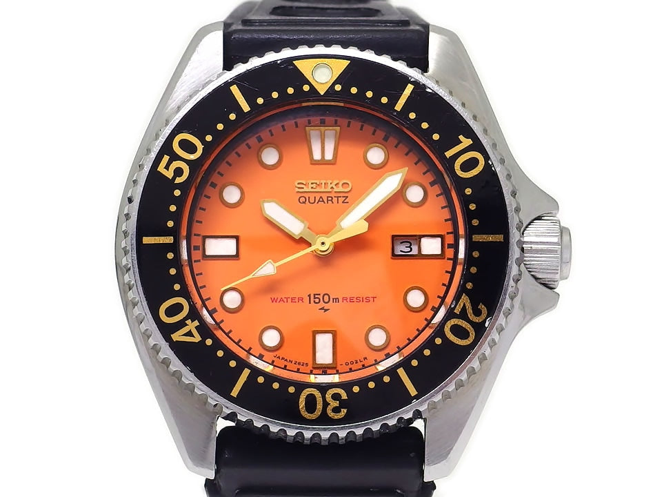 セイコー ダイバー 150m レディース オレンジ文字盤 2625-0010 クオーツ 1983年製 USED Seiko