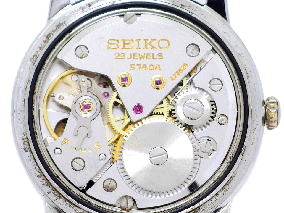 セイコー ロードマーベル 5740-1990 筆記体ロゴ SS Cal.5740A 23石 手巻 OH済 昭和39年製 Seiko