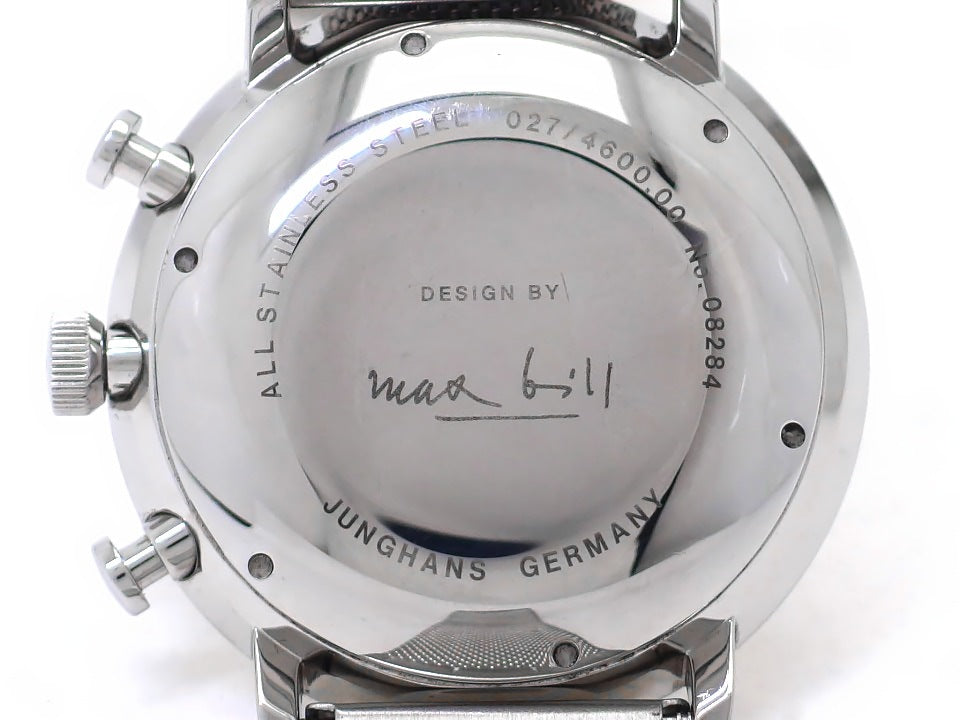 ユンハンス マックスビル デザイン クロノスコープ 40mm 027/4600.00 自動巻 USED