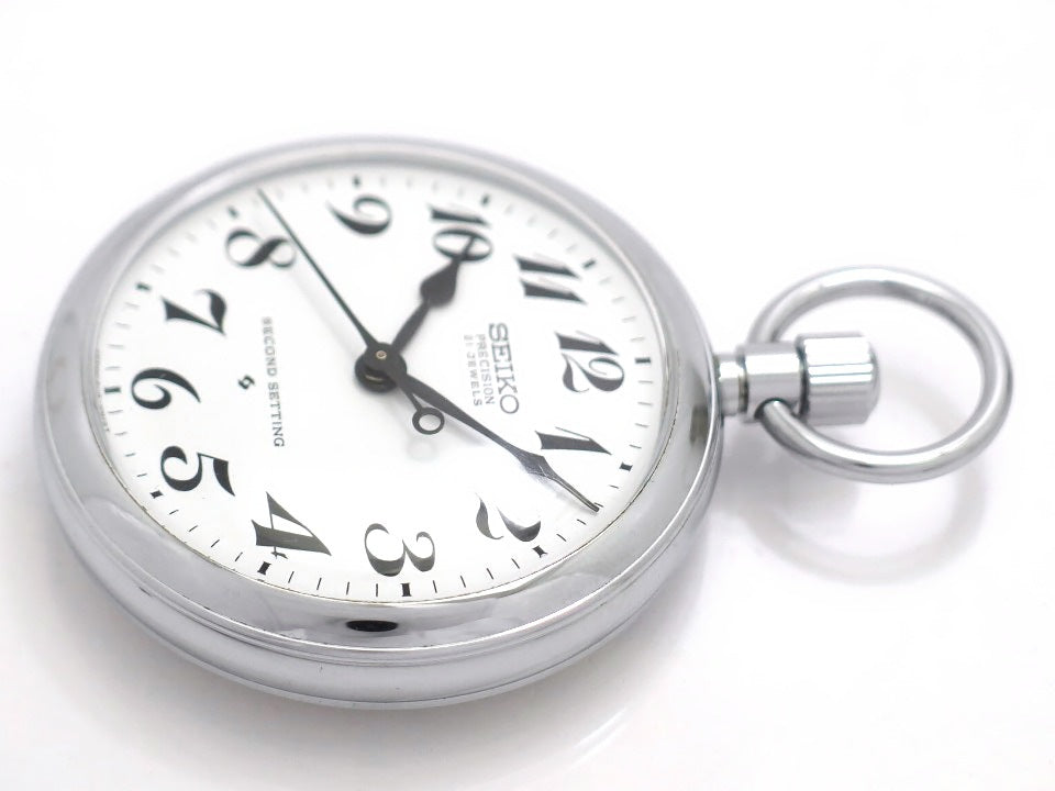 セイコー プレシジョン 懐中時計 6110-0010 Cal.6110A 21石 手巻 OH済 昭和51年/1976年製 Seiko