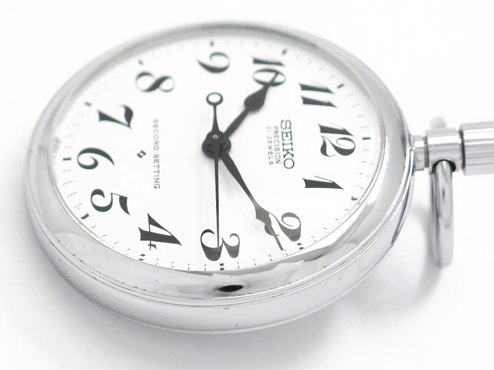 セイコー プレシジョン 懐中時計 6110-0010 Cal.6110A 21石 手巻 OH済 昭和48年/1973年製 Seiko