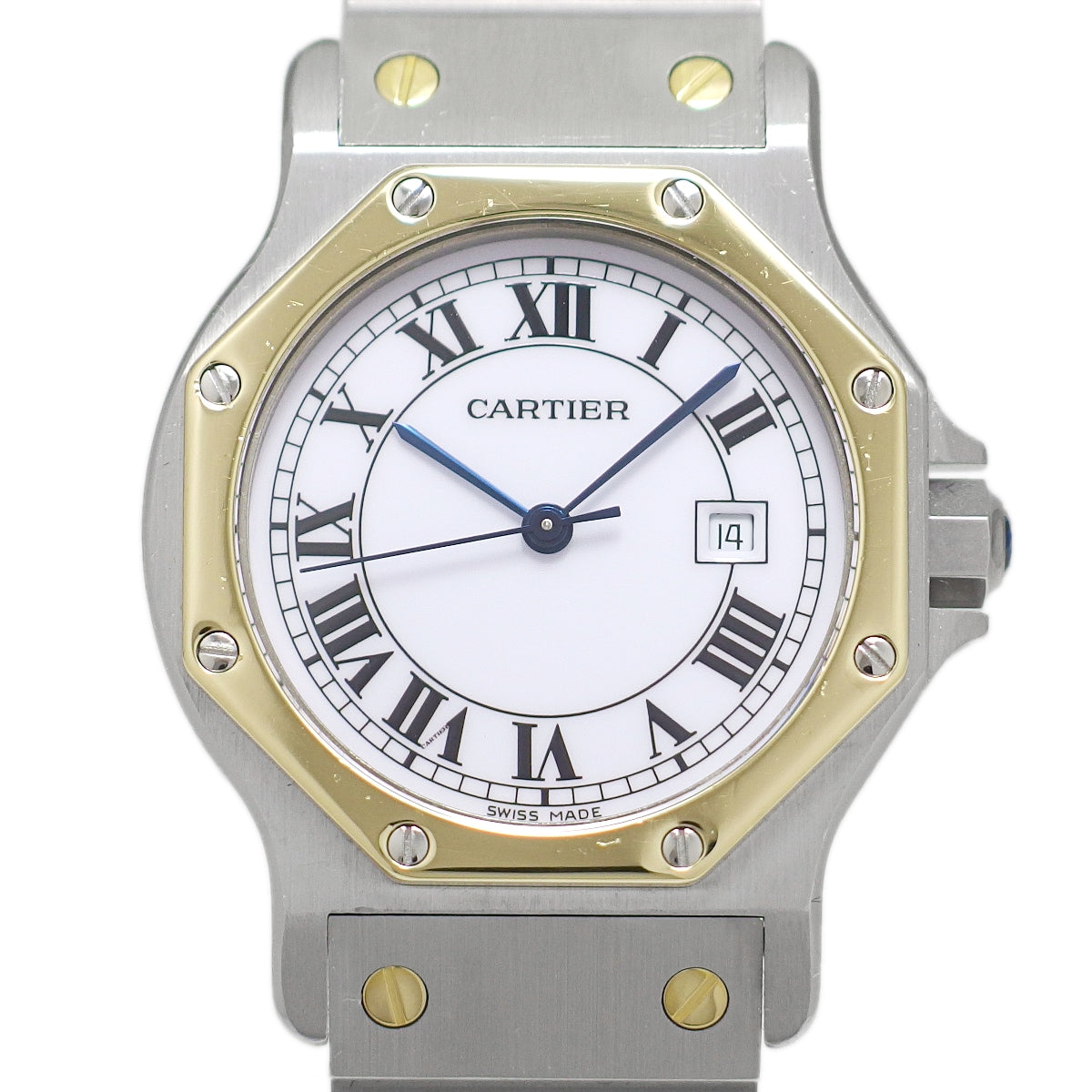 カルティエ サントス オクタゴン LM 30mm Ref.2966 コンビ 自動巻き 国際永久保証書付き コンプリートサービス済 1982年購入品