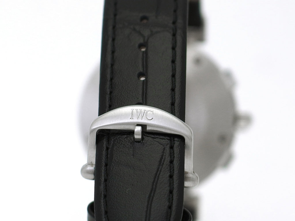 IWC ダ・ヴィンチ SL IW3728 クロノグラフ ブラック文字盤 純正尾錠 クオーツ OH済 1997年製 USED
