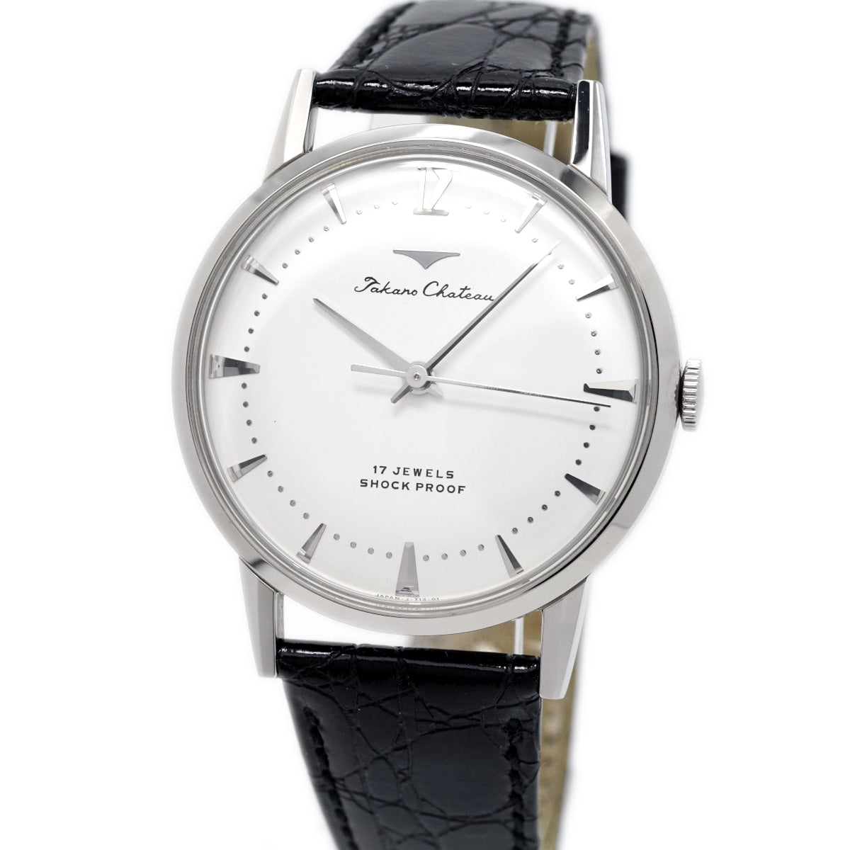 Ricoh Takano Chateau Reissue, White Dial, Stainless Steel Case, with Box and Papers, 17 Jewels, Manual-Wind, Serviced, Released in 1998, USED