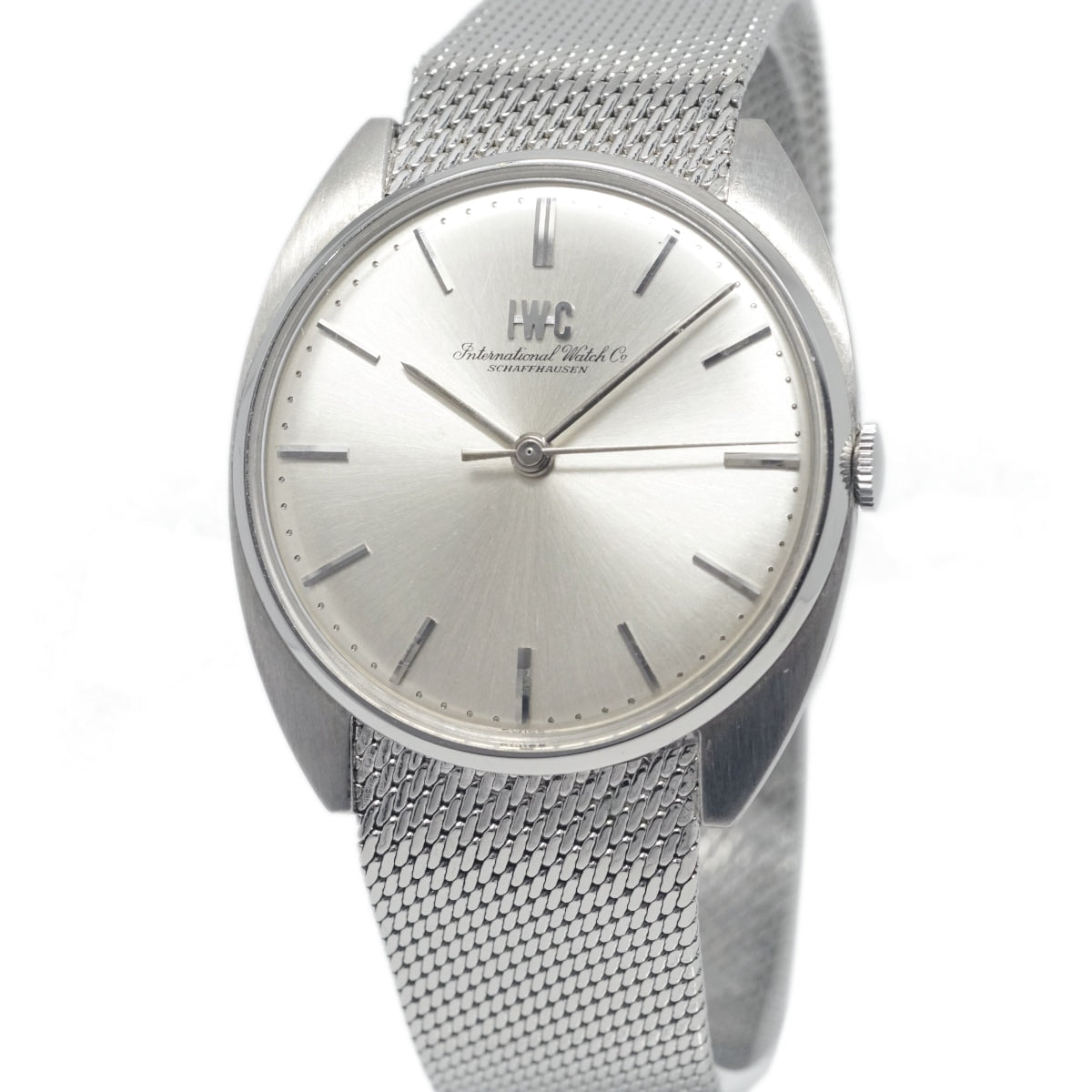 IWC Ref.2407 トノー型 純正メッシュブレスレット Cal.403 手巻き OH済 1973年製