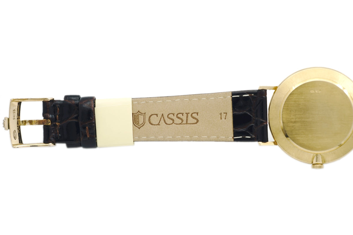 ROLEX Cellini Men's Ref. 4112 18K Solid Gold Original Buckle Cal. 1601 19 Jewels Hand-Wound Overhauled Made in 1981 Rolex