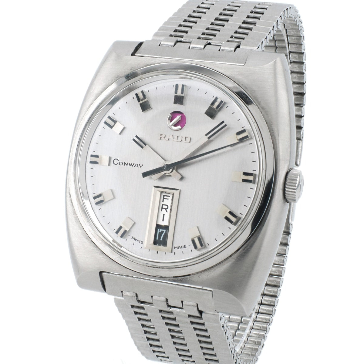 ラドー CONWAY デイデイト Ref.11882 純正NSAブレスレット 自動巻 OH済 1970年代 Rado