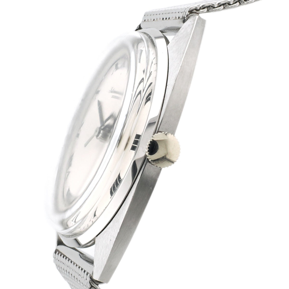 IWC トノー型ケース ローマインデックス文字盤 純正メッシュブレスレット Cal.403 手巻き OH済 1976年製