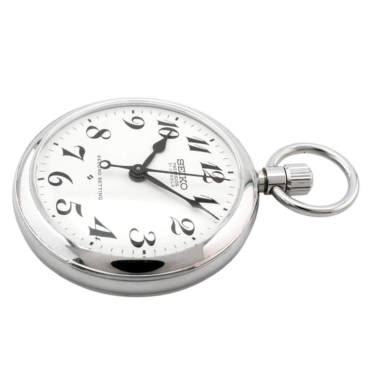 セイコー プレシジョン 懐中時計 6110-0010 Cal.6110A 21石 手巻 OH済 昭和51年/1976年製 Seiko