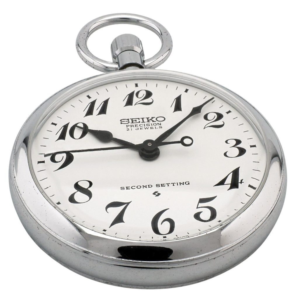 セイコー プレシジョン 懐中時計 6110-0010 Cal.6110A 21石 手巻 OH済 昭和52年/1977年製 Seiko