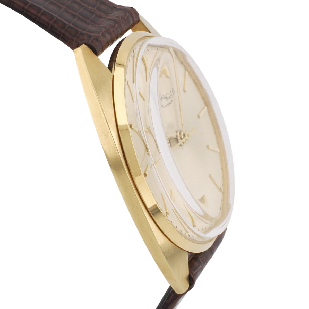 IWC K18 (18K Gold) Ref. 1419 Tonneau Case Cal. 402 Manual Winding Overhauled 1969