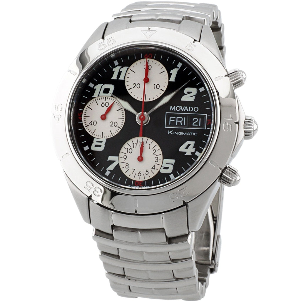 Movado Kingmatic 84-G5-897 Reverse Panda Dial Cal. 7750 Chronograph Automatic, Serviced, USED