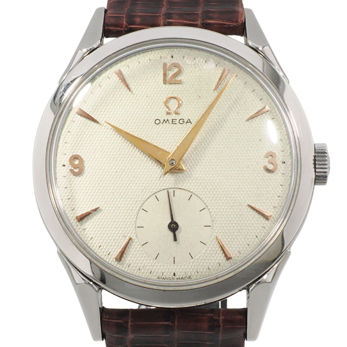 オメガ 30mmキャリバー Ref.2605-9 ハニカムパティナダイヤル Cal.266 手巻 OH済 1952年製
