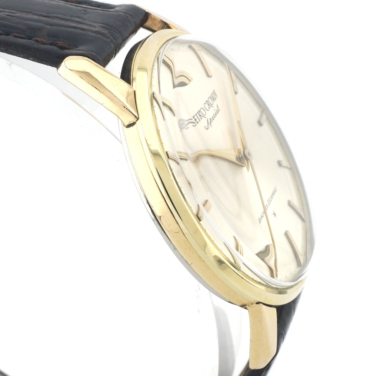 Seiko Crown Special 15021 14K Gold Filled/SS Caseback Cal.341 23 Jewels Manual Winding Overhauled Made in 1963 (Showa 38)